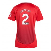 Camiseta Manchester United Victor Lindelof #2 Primera Equipación Replica 2024-25 para mujer mangas cortas